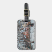 Camille Pissarro - Chataigniers a Louvecienne Bagagelabel (Voorkant verticaal)