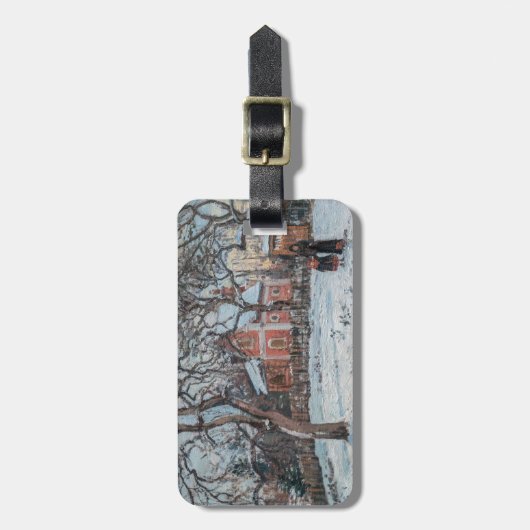 Camille Pissarro - Chataigniers a Louvecienne Bagagelabel (Voorkant verticaal)