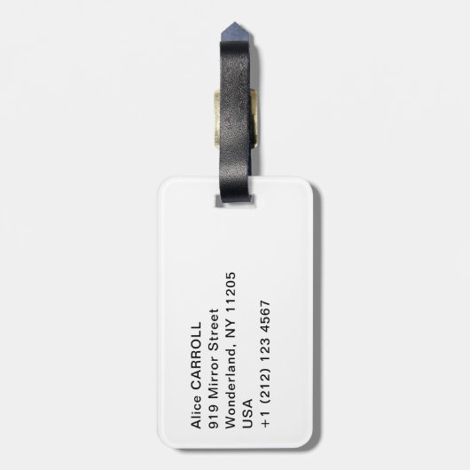 Camille Pissarro - Chataigniers a Louvecienne Bagagelabel (Achterkant verticaal)