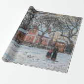 Camille Pissarro - Chataigniers a Louvecienne Cadeaupapier (Uitgerold)