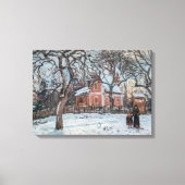 Camille Pissarro - Chataigniers a Louvecienne Canvas Afdruk (Voorkant)