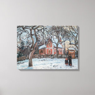 Camille Pissarro - Chataigniers a Louvecienne Canvas Afdruk