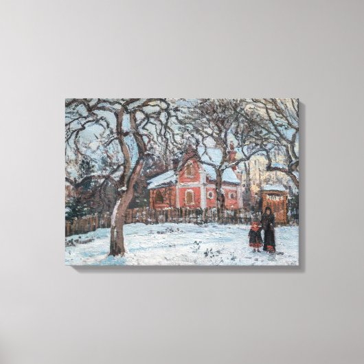 Camille Pissarro - Chataigniers a Louvecienne Canvas Afdruk (Voorkant)