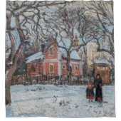 Camille Pissarro - Chataigniers a Louvecienne Douchegordijn (Voorkant)