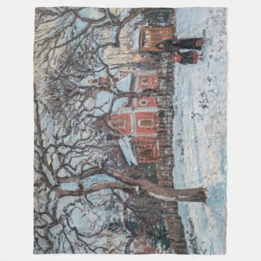 Camille Pissarro - Chataigniers a Louvecienne Fleece Deken (Voorkant)