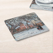 Camille Pissarro - Chataigniers a Louvecienne Kartonnen Onderzetters (Schuin)