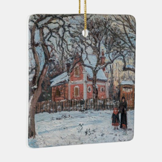 Camille Pissarro - Chataigniers a Louvecienne Keramisch Ornament (Rechts)