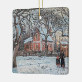 Camille Pissarro - Chataigniers a Louvecienne Keramisch Ornament (Links)