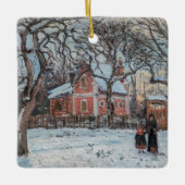 Camille Pissarro - Chataigniers a Louvecienne Keramisch Ornament (Voorkant)