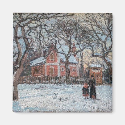 Camille Pissarro - Chataigniers a Louvecienne Magneet (Voorkant)