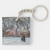 Camille Pissarro - Chataigniers a Louvecienne Sleutelhanger (Achterkant)