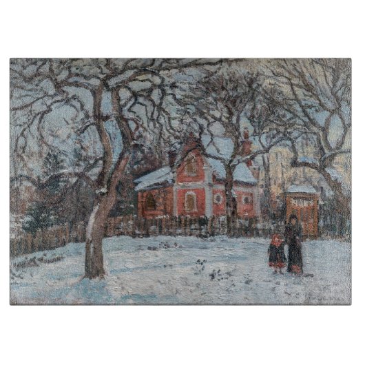 Camille Pissarro - Chataigniers a Louvecienne Snijplank (Voorkant)