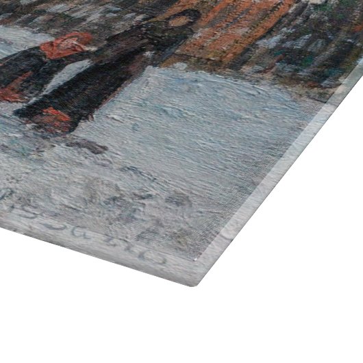 Camille Pissarro - Chataigniers a Louvecienne Snijplank (Hoek)