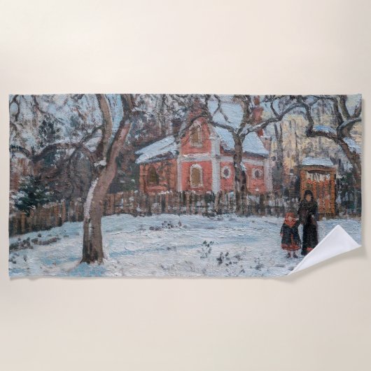 Camille Pissarro - Chataigniers a Louvecienne Strandlaken (Voorkant)