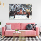 Camille Pissarro Chestnut tree in Louveciennes Canvas Afdruk (Insitu (Woonkamer))