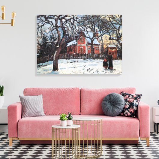 Camille Pissarro Chestnut tree in Louveciennes Canvas Afdruk (Insitu (Woonkamer))