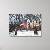 Camille Pissarro Chestnut tree in Louveciennes Canvas Afdruk (Voorkant)