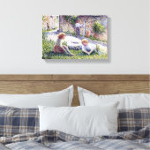  Camille Pissarro Children op een Boerderij Canvas Afdruk (Insitu (Slaapkamer))