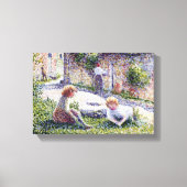  Camille Pissarro Children op een Boerderij Canvas Afdruk (Voorkant)