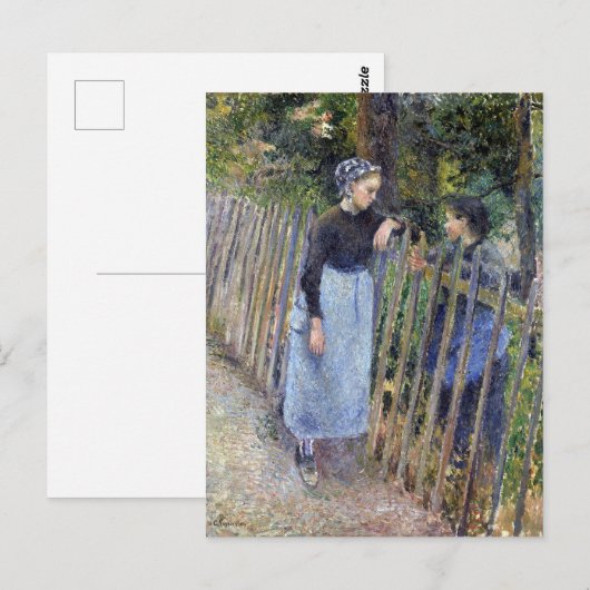 Camille Pissarro Conversation Briefkaart (Voorkant / Achterkant)