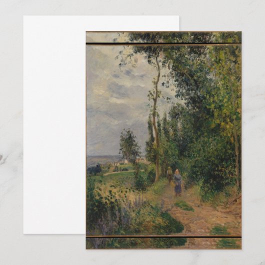 Camille Pissarro - Côte des Grouettes nabij Pontoi Kaart (Voorkant / Achterkant)