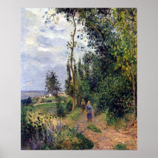 Camille Pissarro Côte des Grouettes nabij Pontoise Poster (Voorkant)