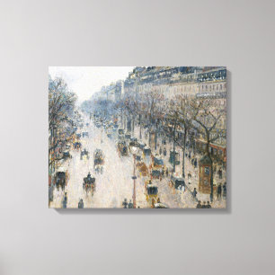 Camille Pissarro - de Boulevard Montmartre Canvas Afdruk