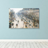 Camille Pissarro - de Boulevard Montmartre Canvas Afdruk (Insitu (Houten vloer))