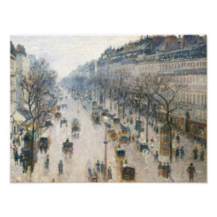 Camille Pissarro - de Boulevard Montmartre Foto Afdruk