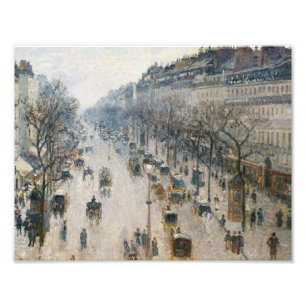 Camille Pissarro - de Boulevard Montmartre Foto Afdruk