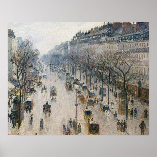 Camille Pissarro - de Boulevard Montmartre Poster (Voorkant)