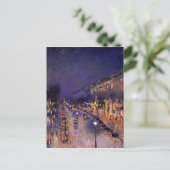 Camille pissarro de Boulevard Montmartre ' s nacht Briefkaart (Staand voorkant)