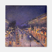 Camille pissarro de Boulevard Montmartre ' s nacht Magneet (Voorkant)
