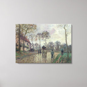 Camille Pissarro De coach naar Louveciennes, 187 Canvas Afdruk