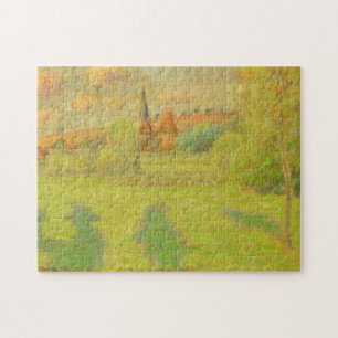 Camille Pissarro   De herder en de kerk van  Legpuzzel