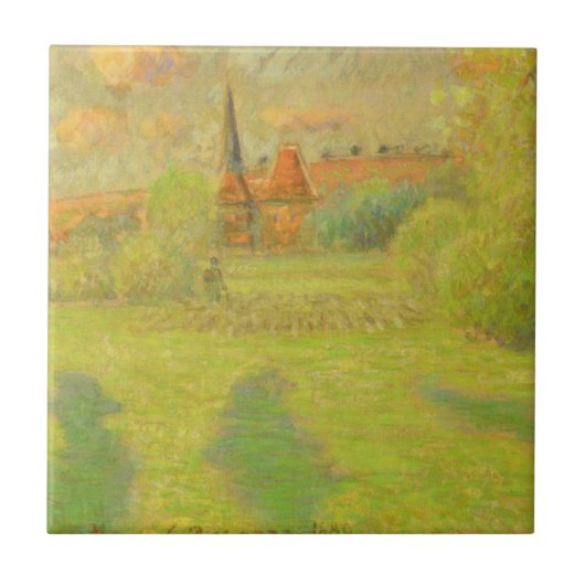 Camille Pissarro | De herder en de kerk van  Tegeltje (Voorkant)
