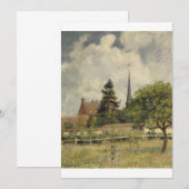 Camille Pissarro - De kerk in Eragny Kaart (Voorkant / Achterkant)