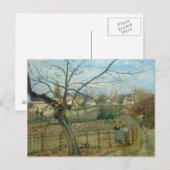 Camille Pissarro | De omheining, 1872 (olie op doe Briefkaart (Voorkant / Achterkant)