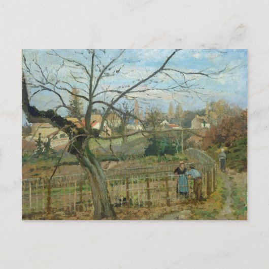 Camille Pissarro | De omheining, 1872 (olie op doe Briefkaart (Voorkant)