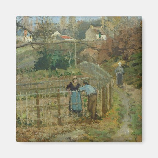 Camille Pissarro | De omheining, 1872 (olie op doe Magneet (Voorkant)