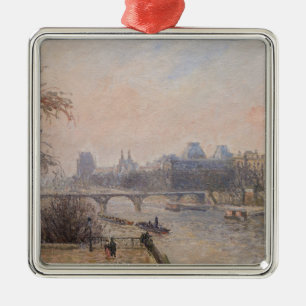 Camille Pissarro - De Seine en de Louvre Metalen Ornament