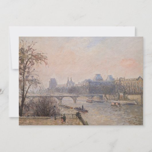 Camille Pissarro - De Seine en het Louvre Bedankkaart (Voorkant)