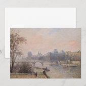 Camille Pissarro - De Seine en het Louvre Bedankkaart (Voorkant / Achterkant)