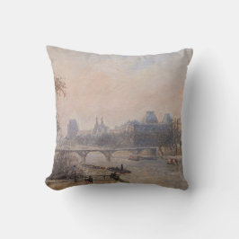 Camille Pissarro - De Seine en het Louvre Kussen