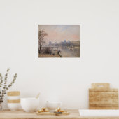 Camille Pissarro - De Seine en het Louvre Poster (Keuken)