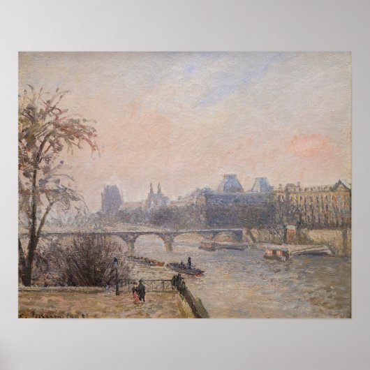 Camille Pissarro - De Seine en het Louvre Poster (Voorkant)