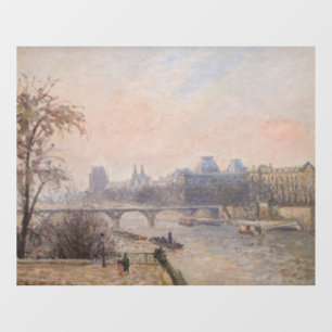 Camille Pissarro - De Seine en het Louvre Raamsticker