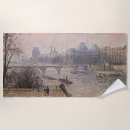 Camille Pissarro - De Seine en het Louvre Strandlaken