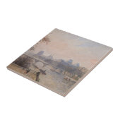 Camille Pissarro - De Seine en het Louvre Tegeltje (Zijkant)