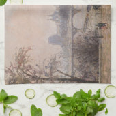 Camille Pissarro - De Seine en het Louvre Theedoek (Gevouwen)